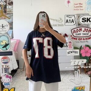 navy blue nfl New England patriots Rob Gronkowski #87 Nike tee shirt